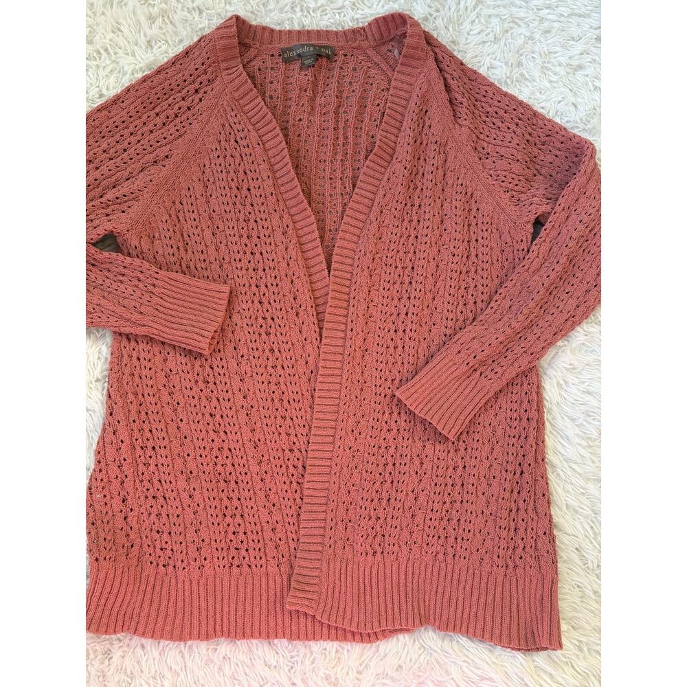 Alexandra + Oak Women’s L “rosy Reed” Longer Cardigan. Soft, Pretty